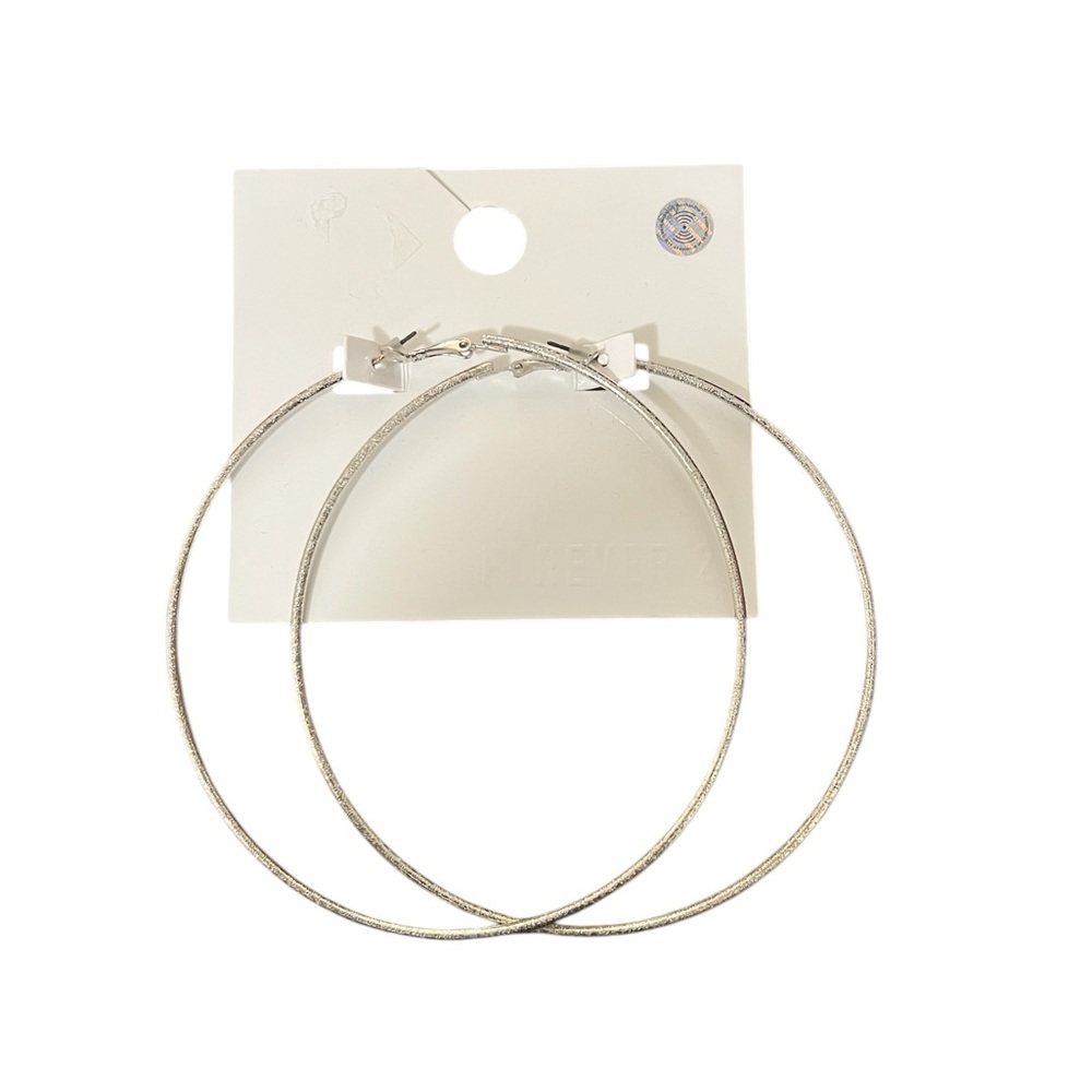 Large Silver Hoop Earrings